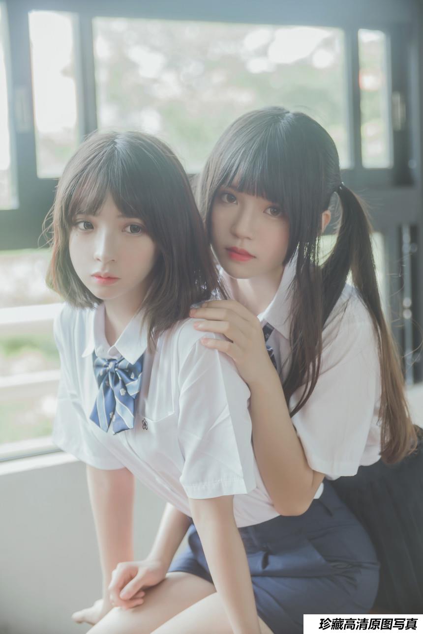 萝莉风COS 桜桃喵&疯猫ss – JK百合 [43P]-艺库