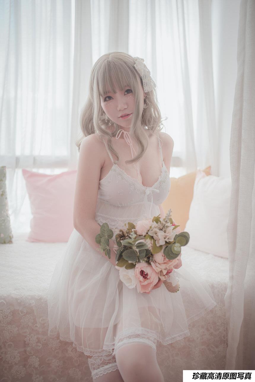 [Cosplay]Coser女神@Yoko宅夏Cos - 白色丝质连衣裙 [26P]-艺库