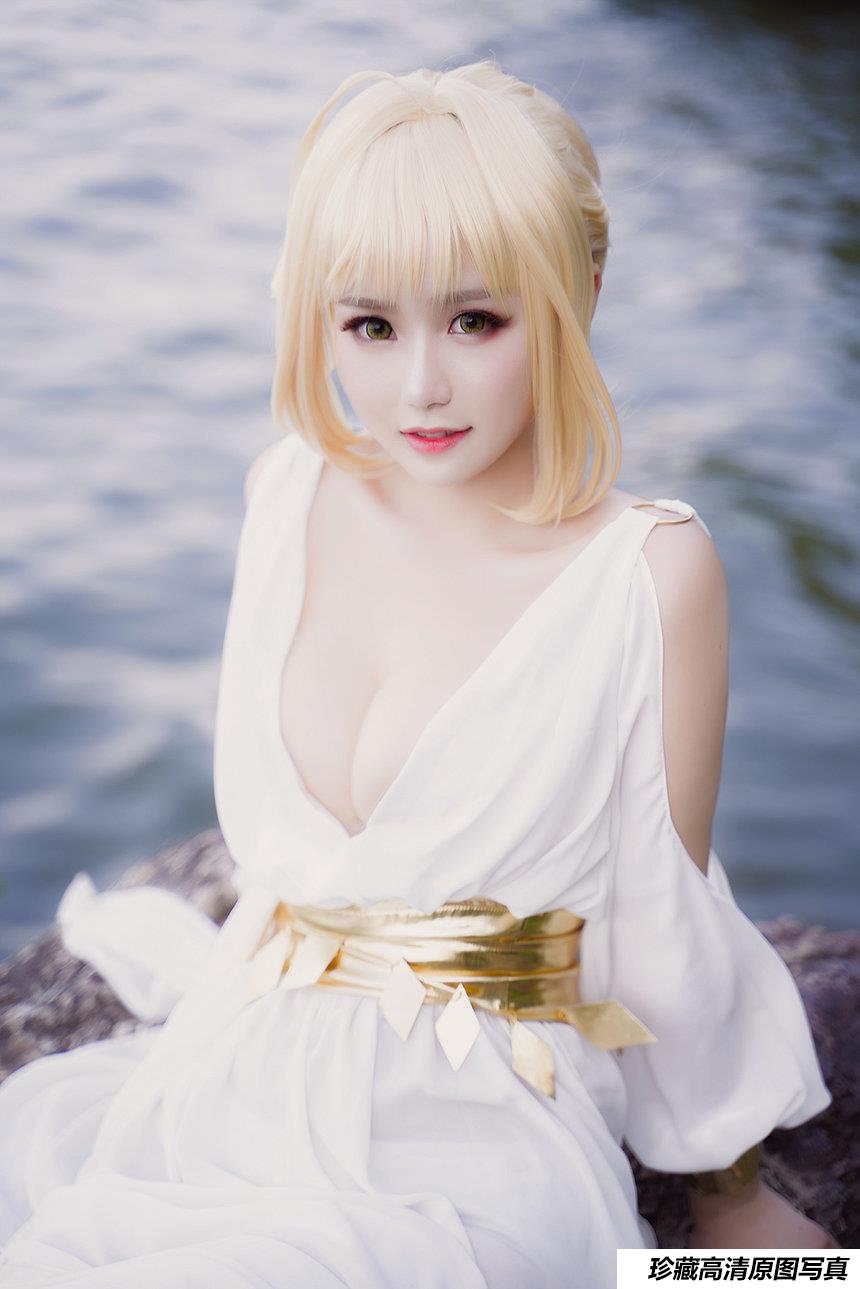 [Cosplay]甜美女神 白裙飘逸难以抵挡的诱惑 [39P]-艺库