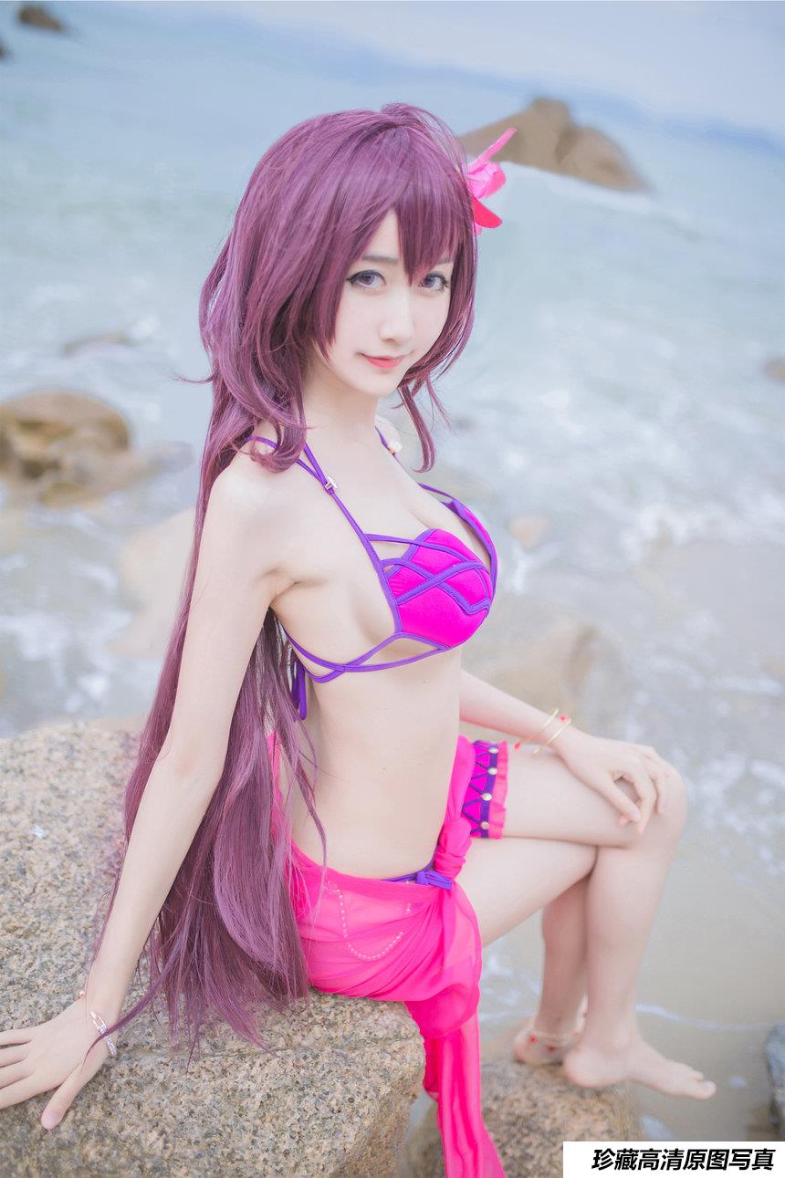 [Cosplay]木绵绵OwO – 泳装斯卡哈 [21P]-绅士图