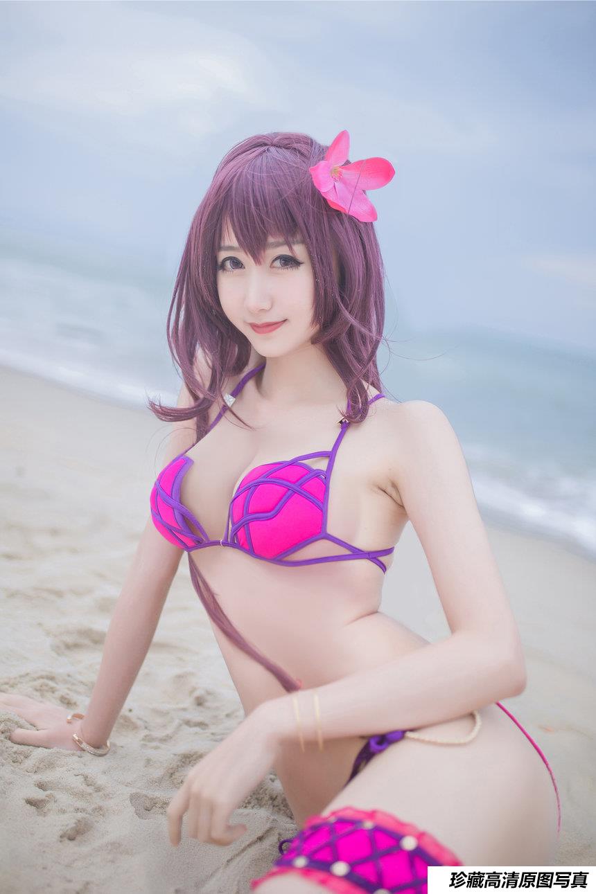 [Cosplay]木绵绵OwO - 泳装斯卡哈 [21P]