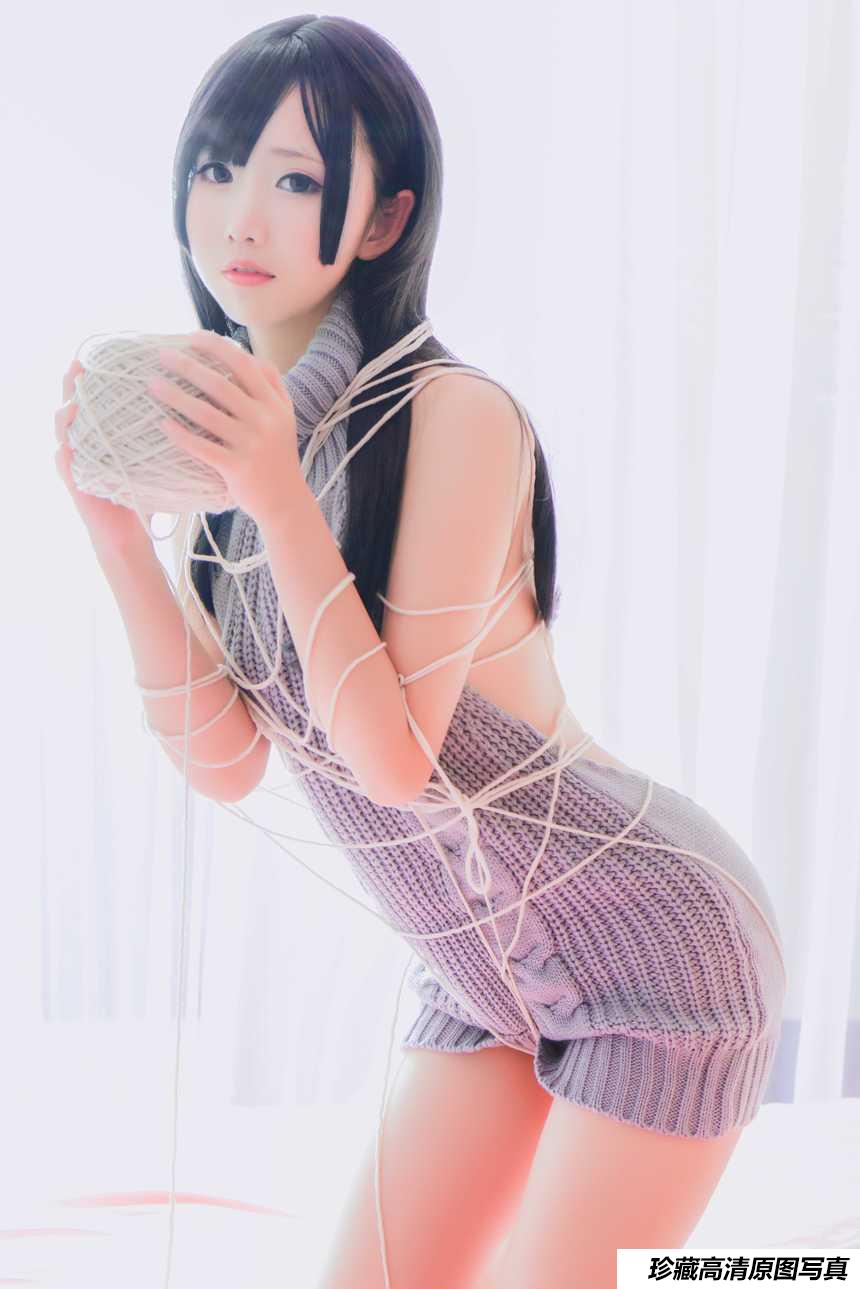 [Cosplay]面饼仙儿 – 露背毛衣-绅士图