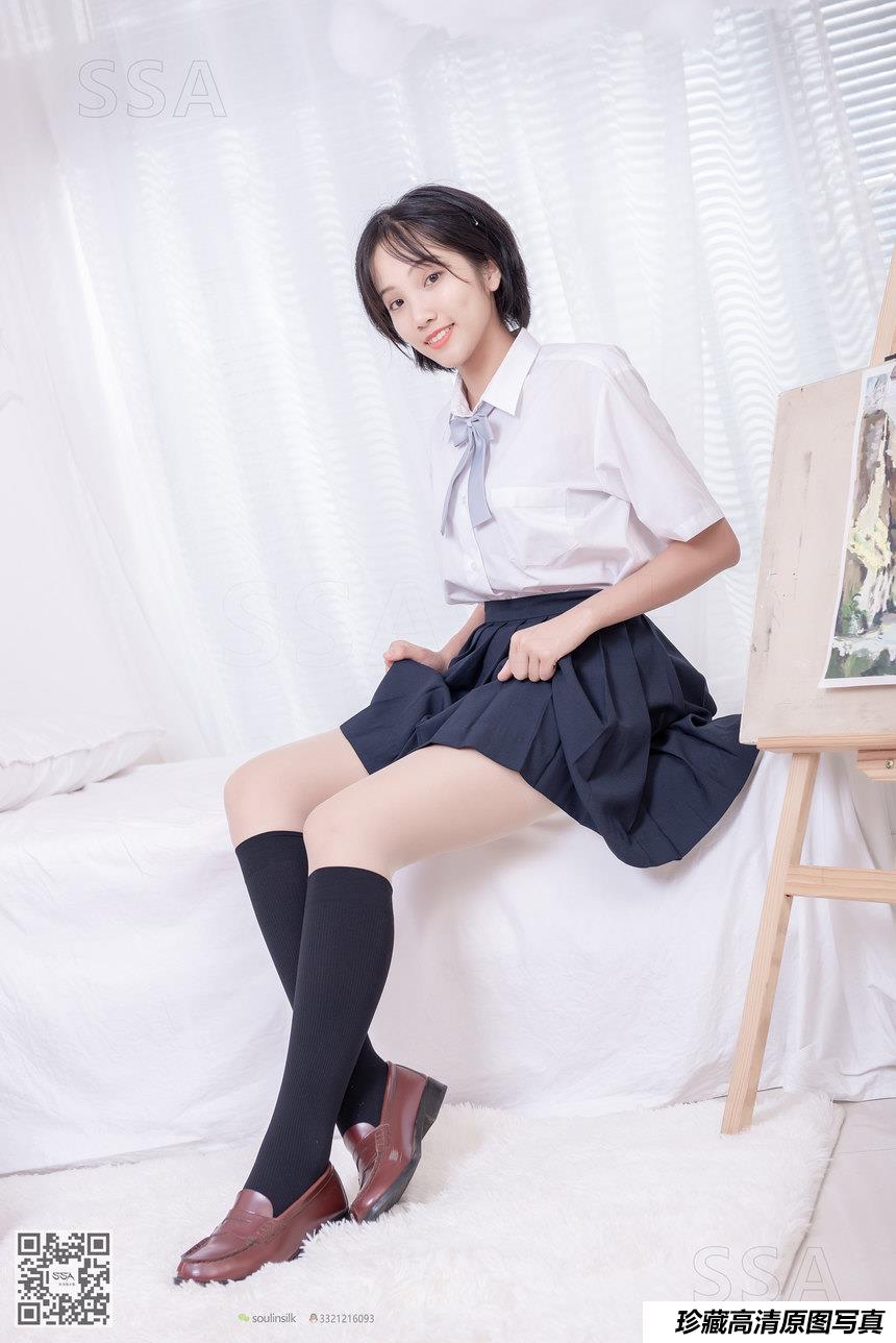 [SSA丝社]超清写真 NO.181 小佩 酒窝少女JK制服肉丝黑袜穿搭示范[135P-1.44GB]-艺库