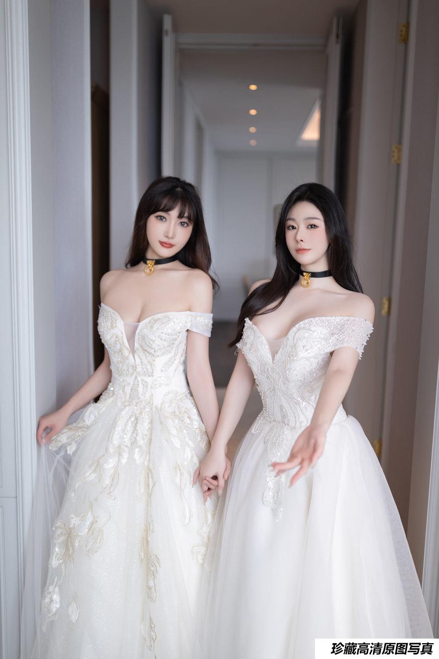 小逗逗 &陆萱萱《双人婚纱》原版写真 [100P-1.13G]-艺库